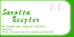 sarolta reszler business card